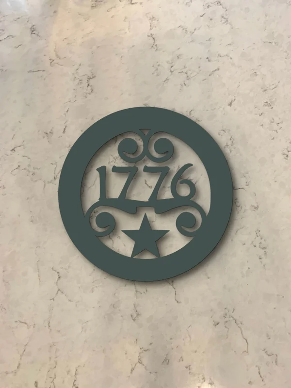 1776 American Patriotic Scroll Trivet